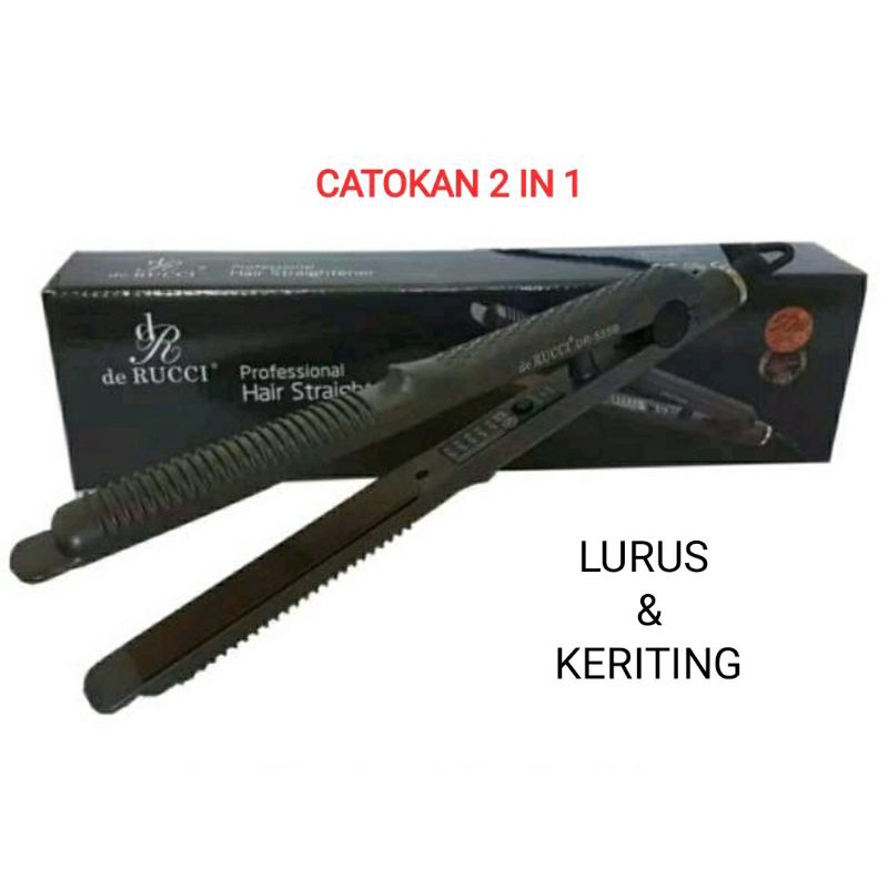 CATOKAN de RUCCI Professional Hair Straightener Hair Curly Catokan lurus Catokan Rambut keriting Cat