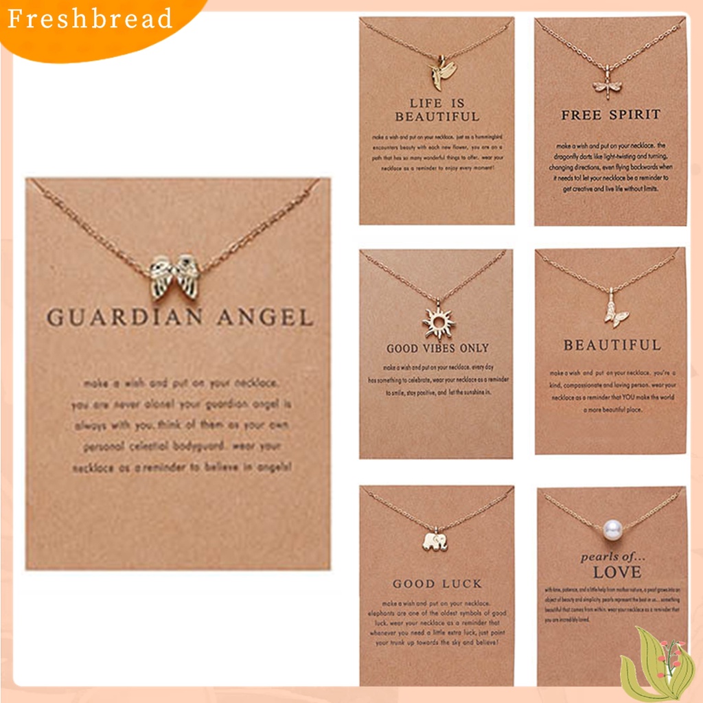 Terlaris Women Pendant Alloy with Card Creative Mini Wing Shape Collarbone Chain Small Gift