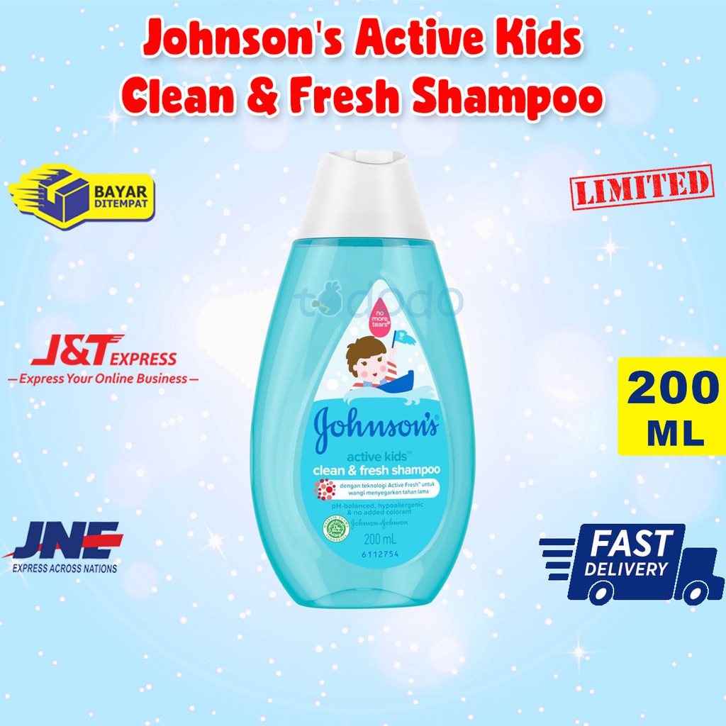 Johnson's Active Kids Clean &amp; Fresh Shampoo 200ml - Shampoo Anak