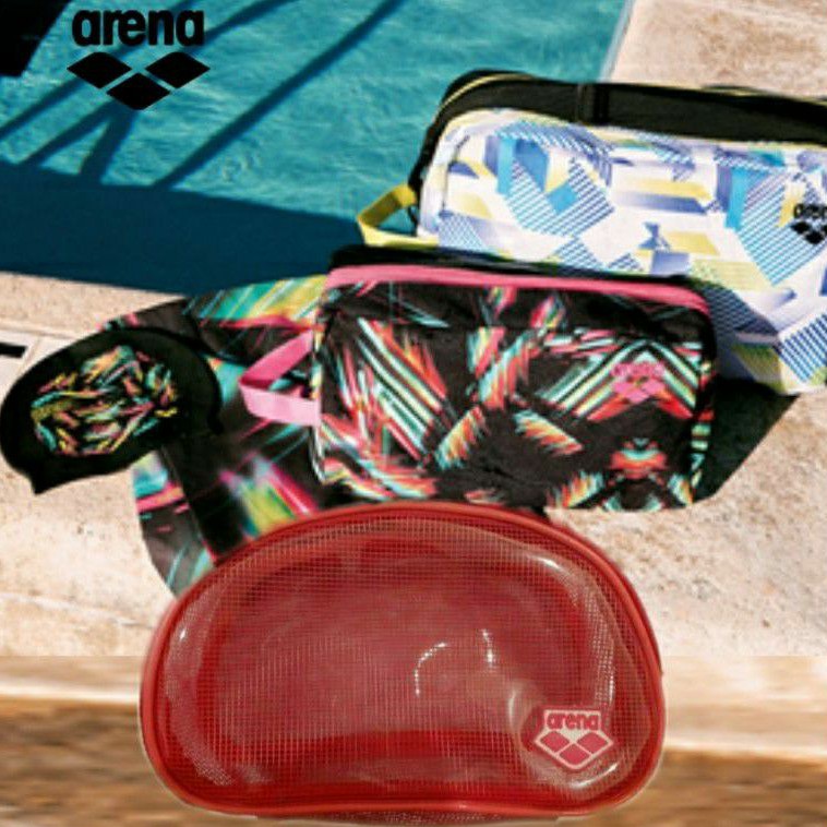 ARENA RED GLOSSY TRAVEL ORGANIZER BAG WITH BLACK GRIP P20 x L12 x T7 Cm