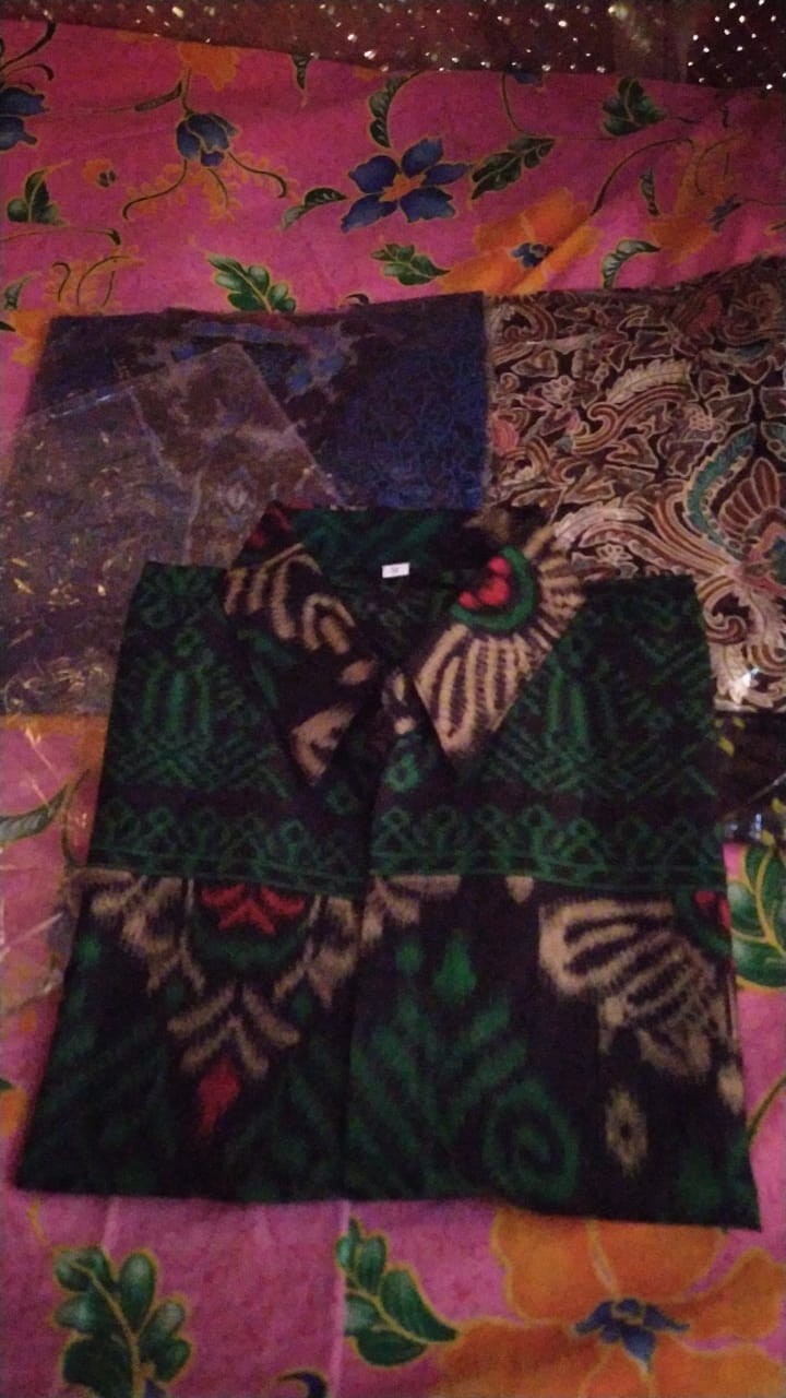 Bmw Batik New Mekar Jaya| Atasan Pria Batik Modern Batik Pria Motif New Sekar Warna Merah Pekalongan