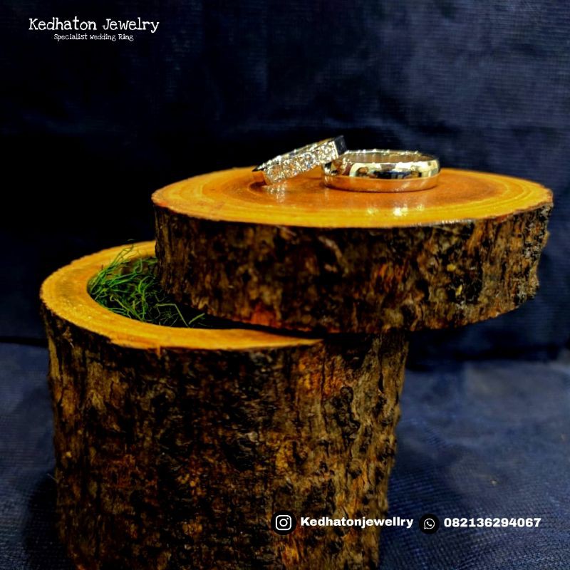 Cincin Kawin Platinum+Emas putih