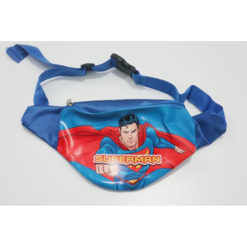 Tas Selempang Pinggang Superhero Anak Spiderman Superman Ultramen Captain America 66