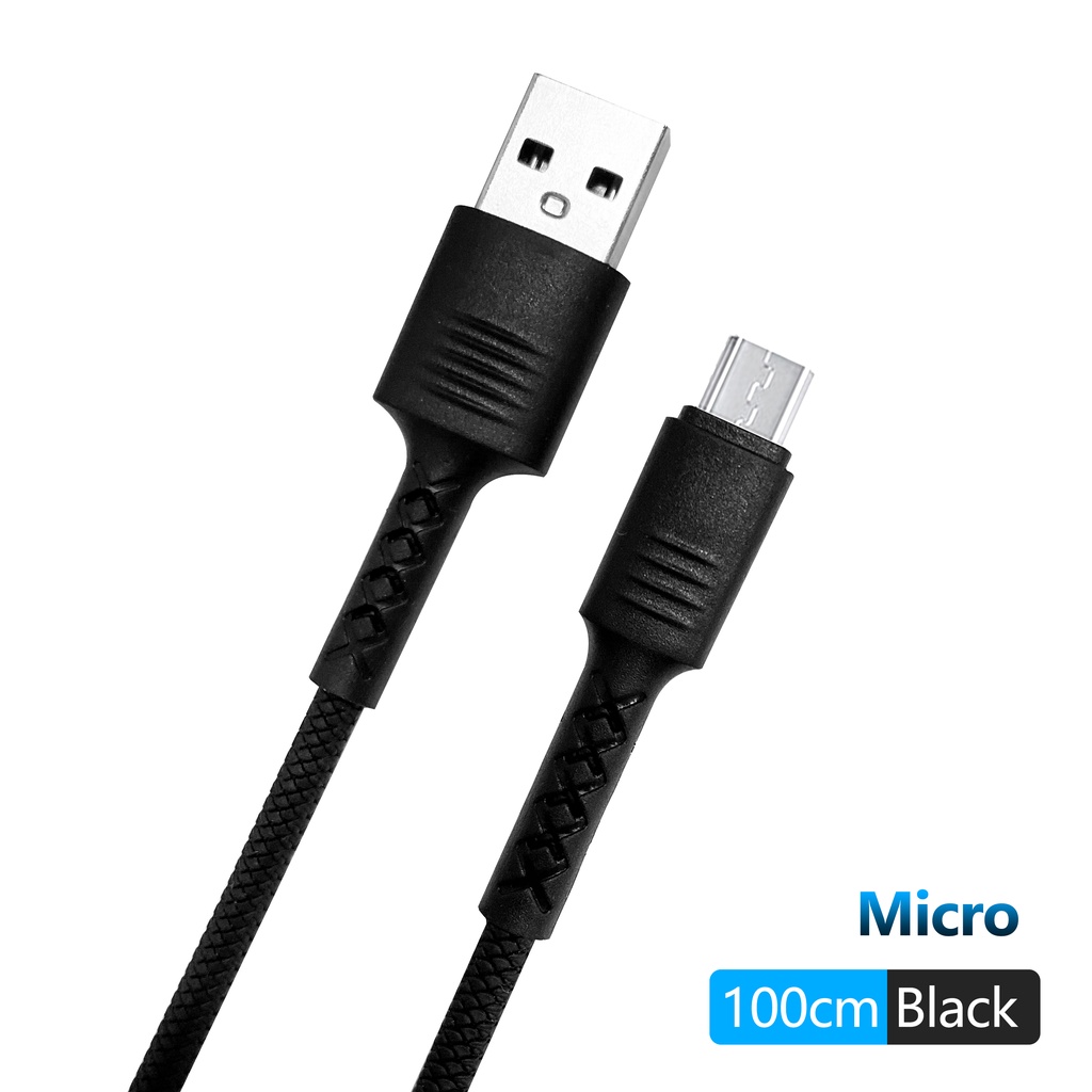 JOYSEUS Kabel data 2.4A USB Micro Cable TPE Material 100CM Fast Charging for Xiaomi Samsung OPPO Vivo-JC03M