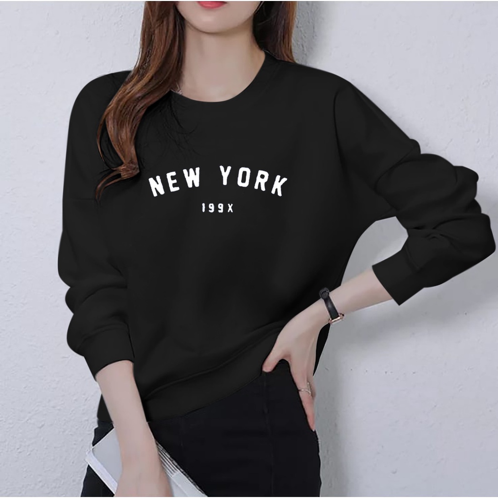 BAJU DISTRO WANITA NEW YORK 199X/KAOS LENGAN PANJANG WANITA