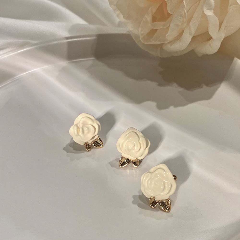 Mxbeauty Bunga Ear Studs Fashion Pesta Pernikahan Perhiasan Aksesoris Flowers Ear Clip