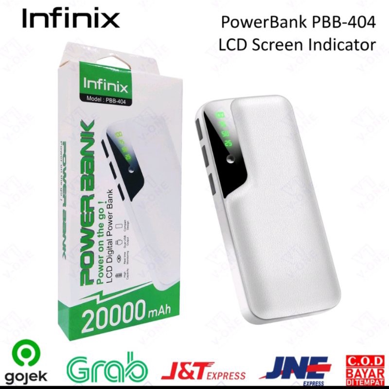 POWERBANK POWER BANK INFINIX MURAH KAPASITAS 20000 mAh PBB 404