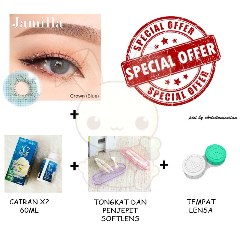 Softlens JAMILLA by Exoticon 14..5mm - Normal - Paket Softlens Lengkap Untuk Pemula