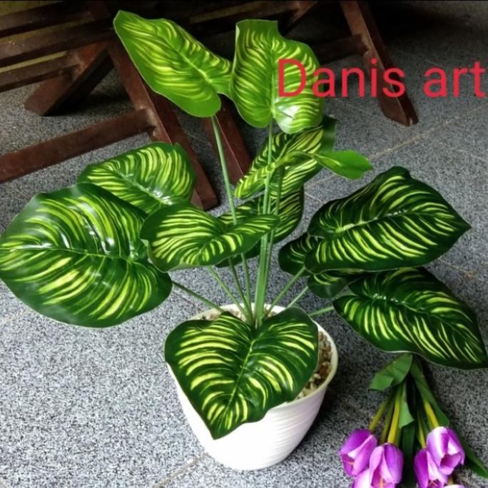Sale Tanaman Aglonema Palsu/ Keladi Kuning/ Keladi Palsu/ Bunga Plastik Hot Product