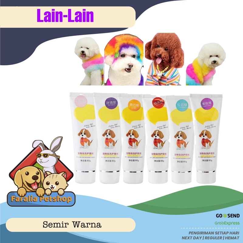 Semir Warna Rambut Bulu Anjing Kucing Pet Hair Coloring Aman Cat Dog Colouring