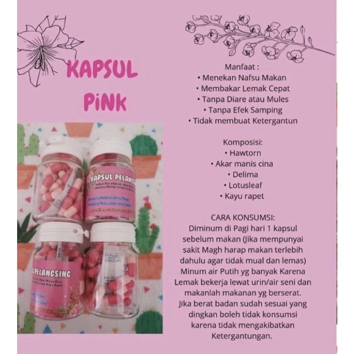 Kapsul Pink Pelangsing Herbal