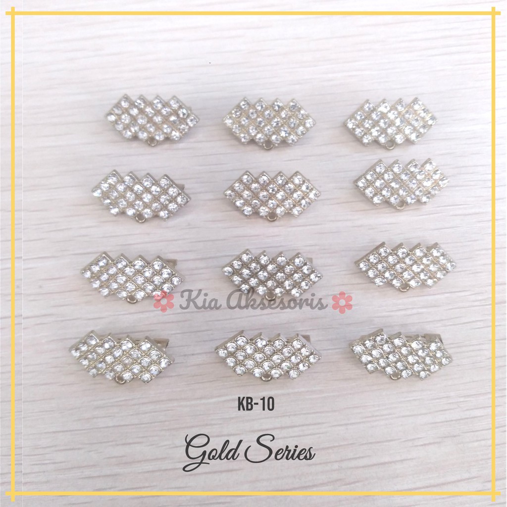 PROMO Kepala Bros Dagu Ring O / Kepala Bros / Bros Dagu Bros Jilbab Bros Hijab Ukuran Besar 2 cm Isi 12 Pcs-GOLD KB-10
