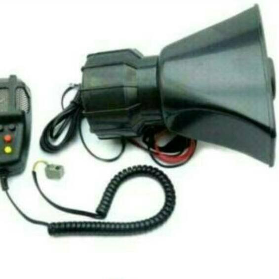 Klakson Sirine Toa 7 6 3 Suara + Mic Sirine Patwal Touring Motor Mobil .,