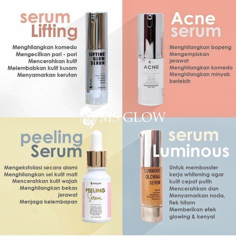 (Original 100%) Ms Glow Serum Lifting / Lifting Serum Ms Glow 15ml