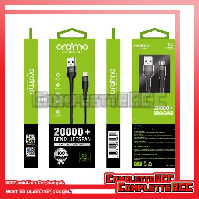 Oraimo Kabel Data Iphone Lightning USB Cable Fast Charging OCD-L71
