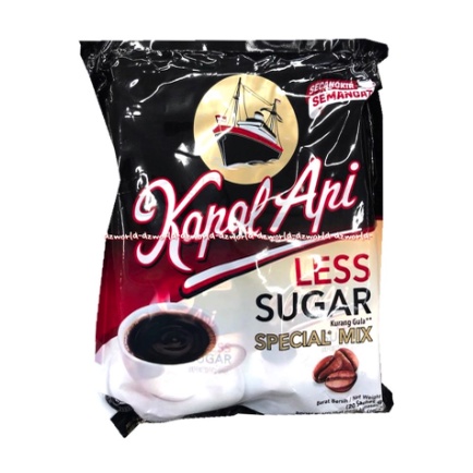 Kapal Api Less Sugar Isi 20sachet Kopi Bubuk Special Mix KapalApi Kopi Tanpa Gula Lesssugar Non Sugar Free 20 Sachet