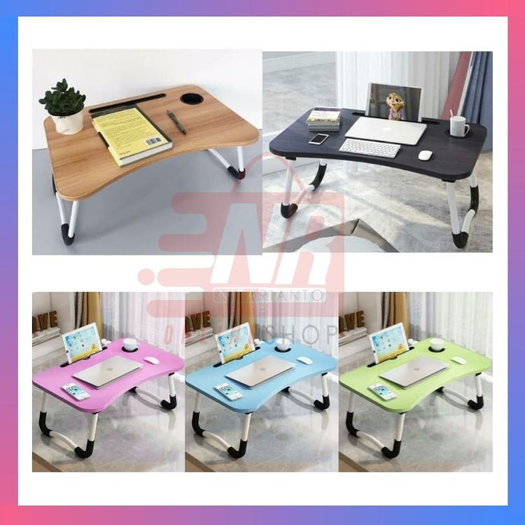 Meja Laptop Lipat Polos / Meja Belajar / Meja Lipat / Stand Laptop