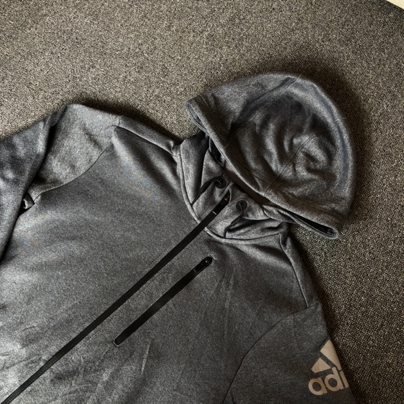 hoodie zipper adidas daybreaker dark grey second