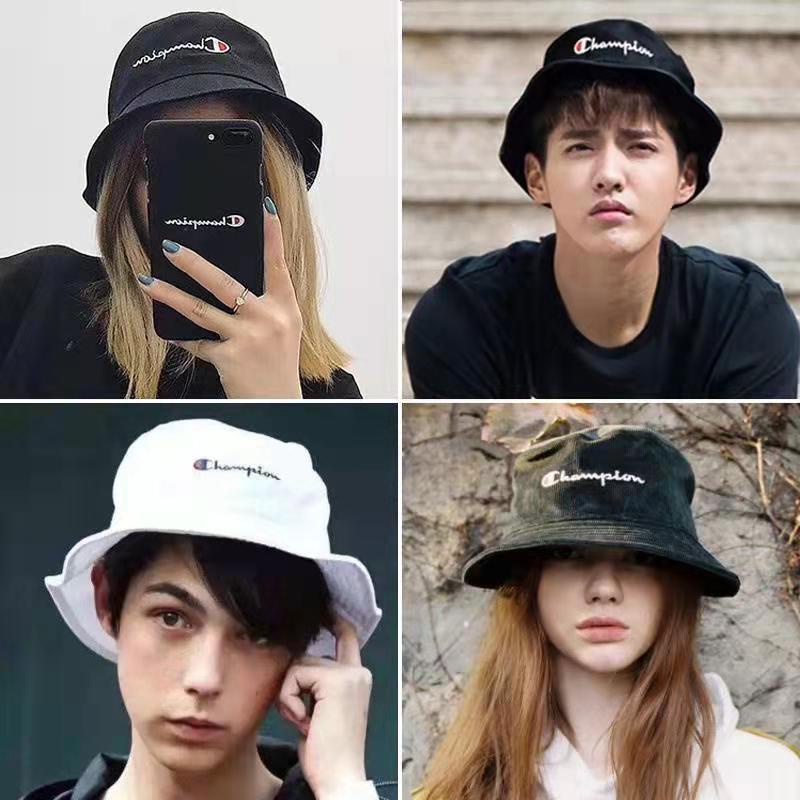 Topi bucket Dua Sisi Bahan Katun Gaya Hip Hop Untuk Pria