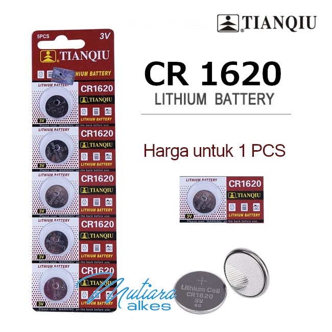 Batery / Baterai Tianqiu CR-1620 / Lithium Battery CR1620 Original