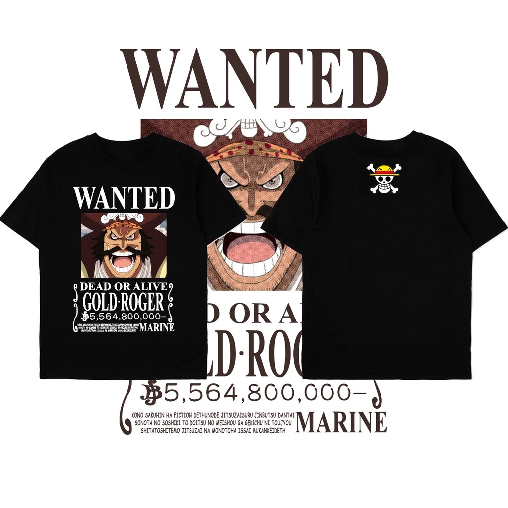 Kaos anime OP harga buronan gold roger