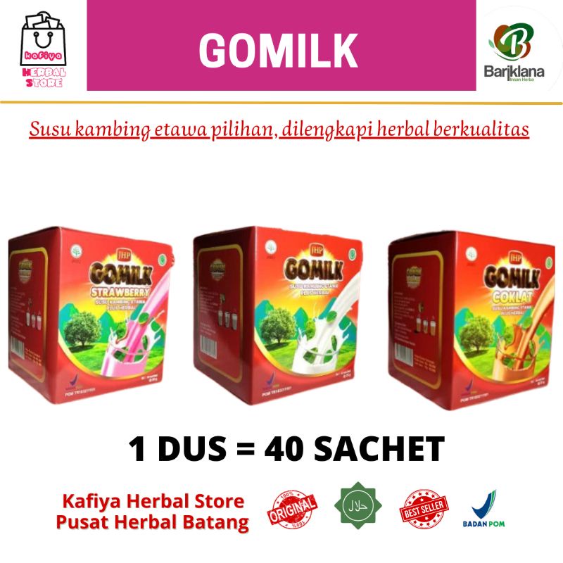 

GOMILK 1 kg / GOMILK SUSU KAMBING ETAWA PLUS HERBAL DAUN KELOR / SUSU GOMILK BARIKLANA SACHET