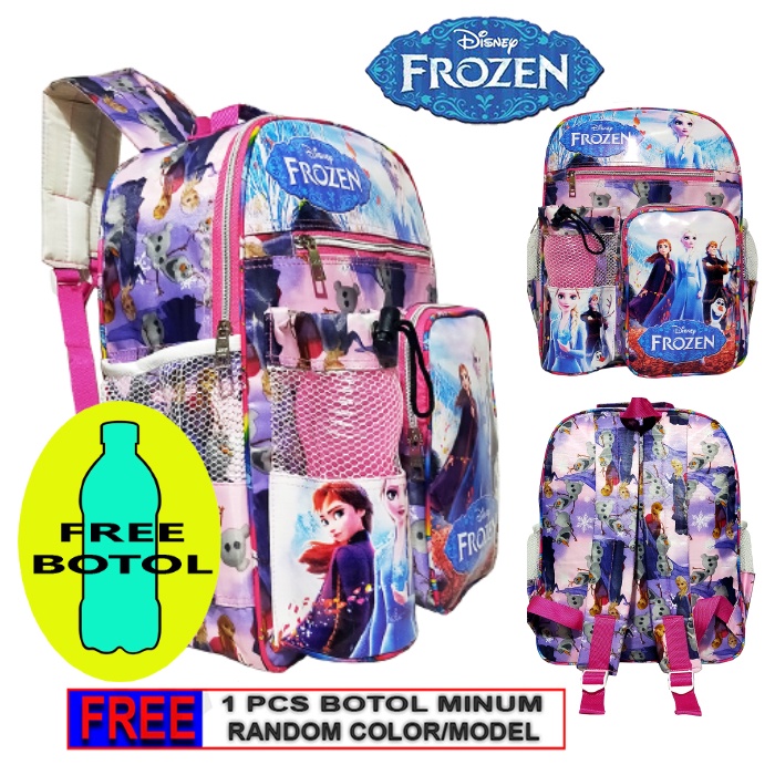 Tas Ransel anak Peremuan Sekolah TK/SD karakter ELSA FROZEN free botol !!!