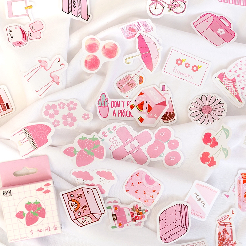 

50Pcs Stiker Motif Perempuan Lucu untuk Dekorasi Diary / Planner