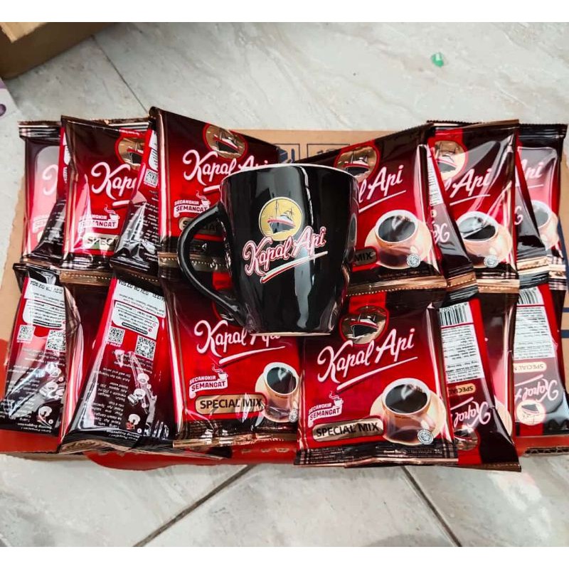 KOPI KAPAL API 20 SACHET FREE MUG CANTIK