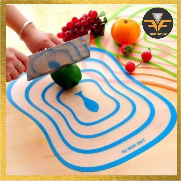 Talenan Transparan Flexible ukuran Kecil Alas Pemotong Serbaguna Cutting Board Alat Potong Dapur Motong Sayur