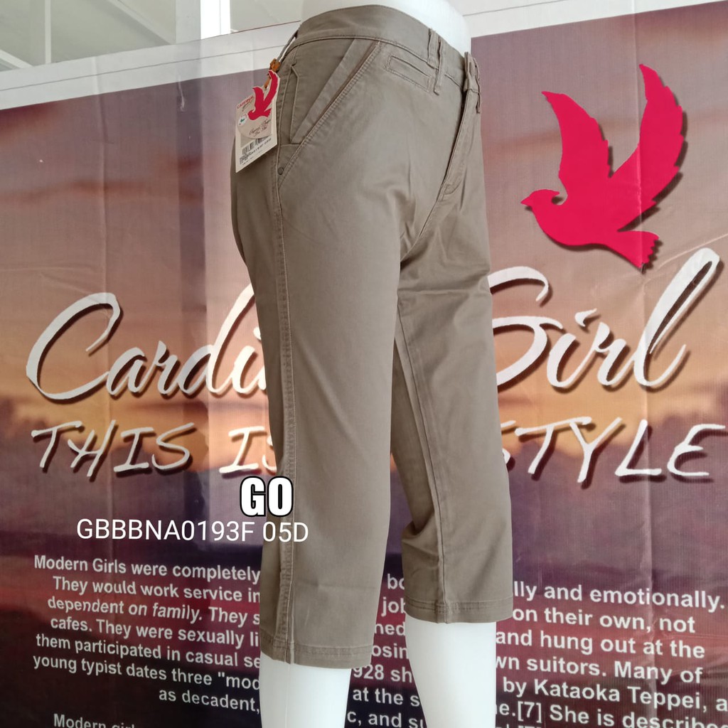 gof CARDINAL CELANA BAHAN 7/8 Pakaian Wanita Celana Katun Casual Original Cardinal