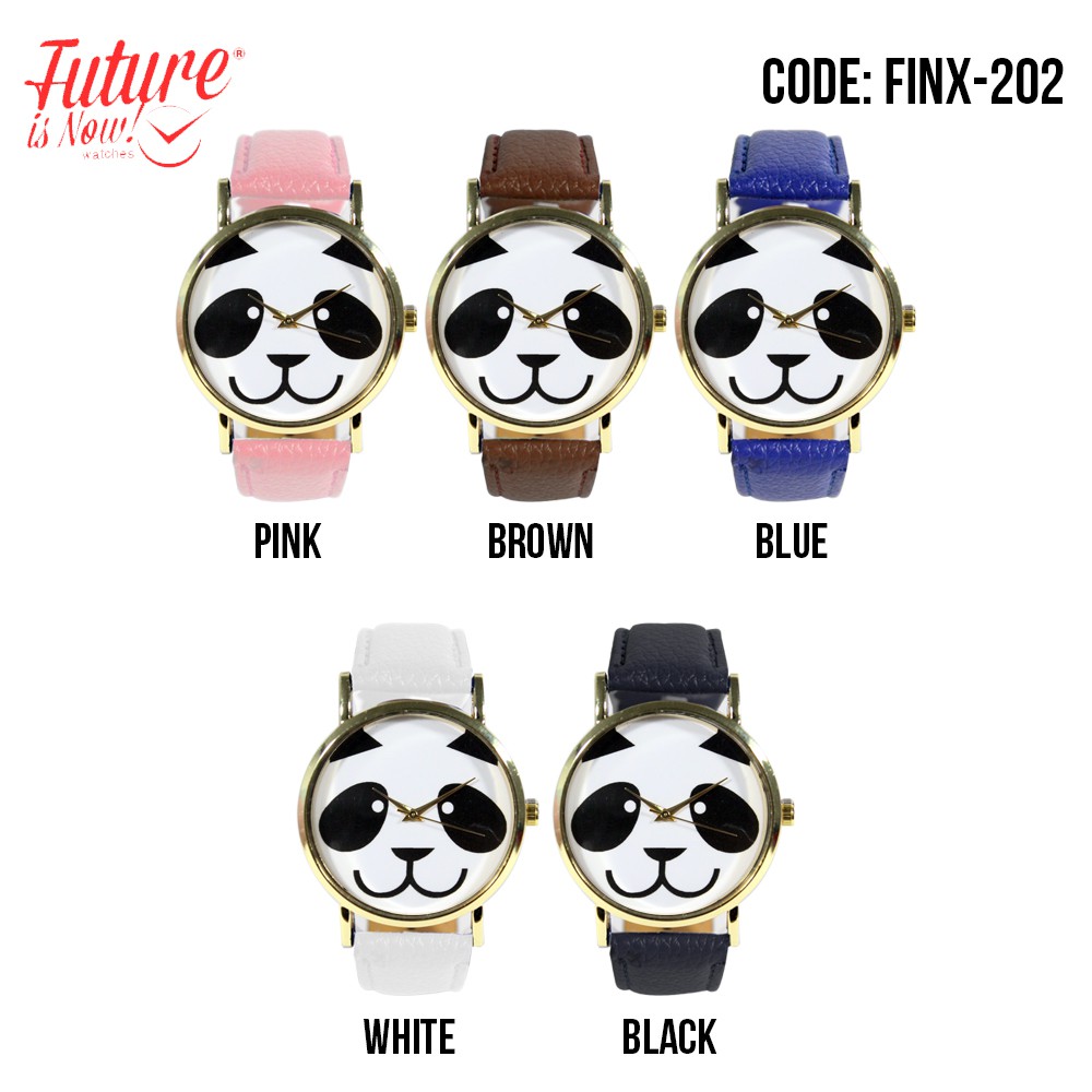 FINX-202 - Jam tangan fashion wanita analog - leather strap - 5 pilihan warna