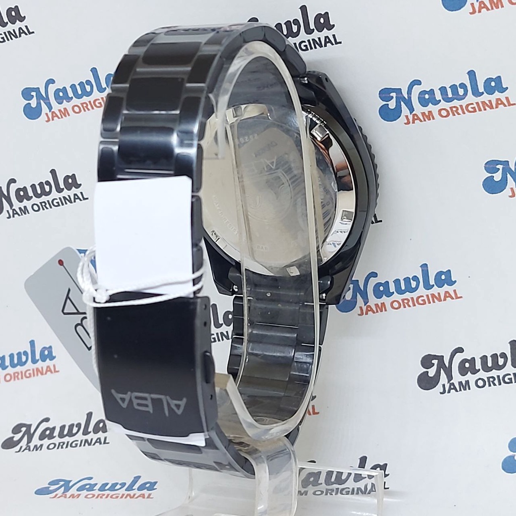 Alba Automatic AL4331X1 Full Black 20 Bar - Jam Tangan Pria AL4331