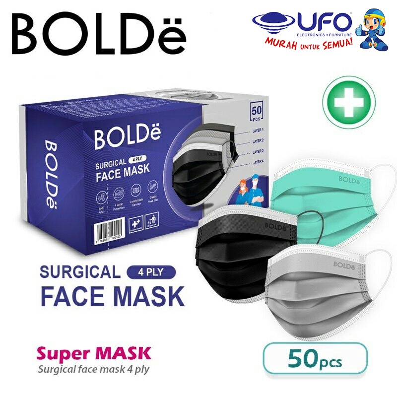 BOLDe Masker Medis 4 Ply isi 50/box