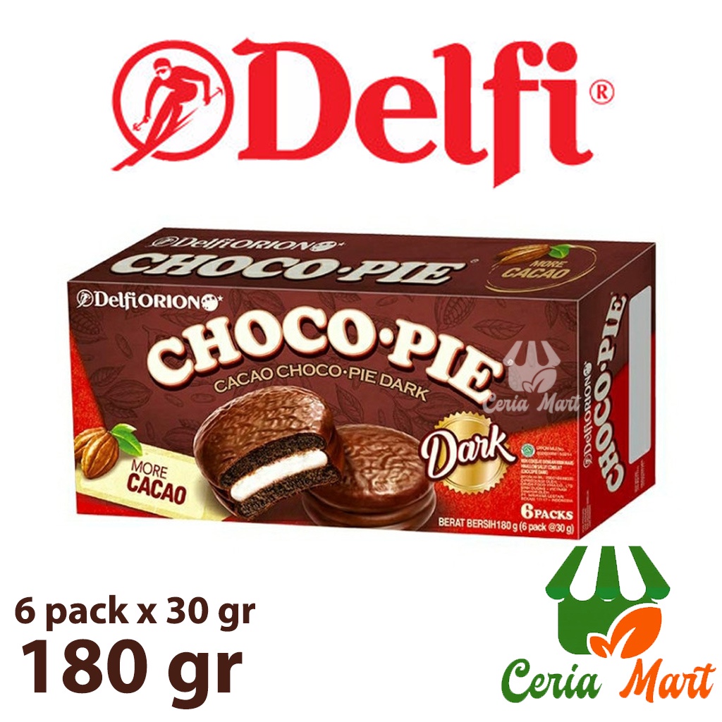 

Delfi Choco Pie 6s 180 gr Dark Cacao Chocolate Box