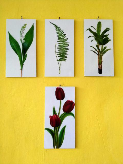 Fasahaya Hiasan Dinding Poster Kayu Leaf Dekorasi Rumah 15x30 Lf 28