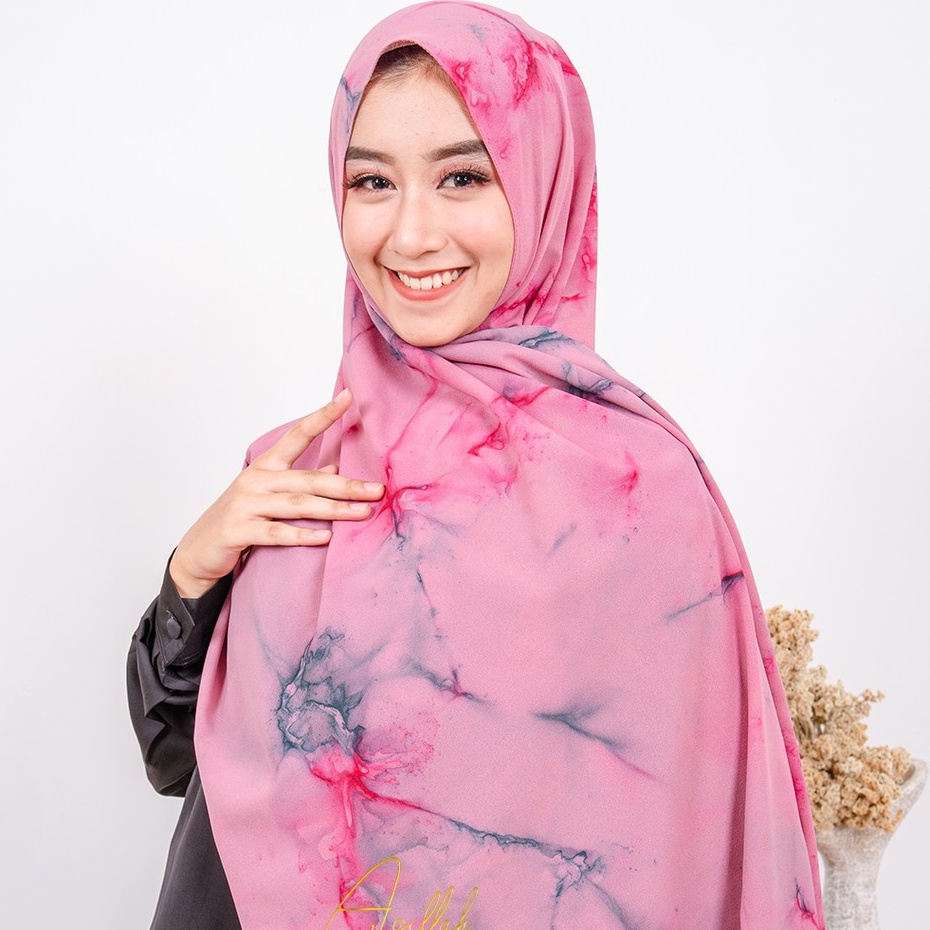 Hijab Pashmina Diamond Motif Tydie Crep Premium