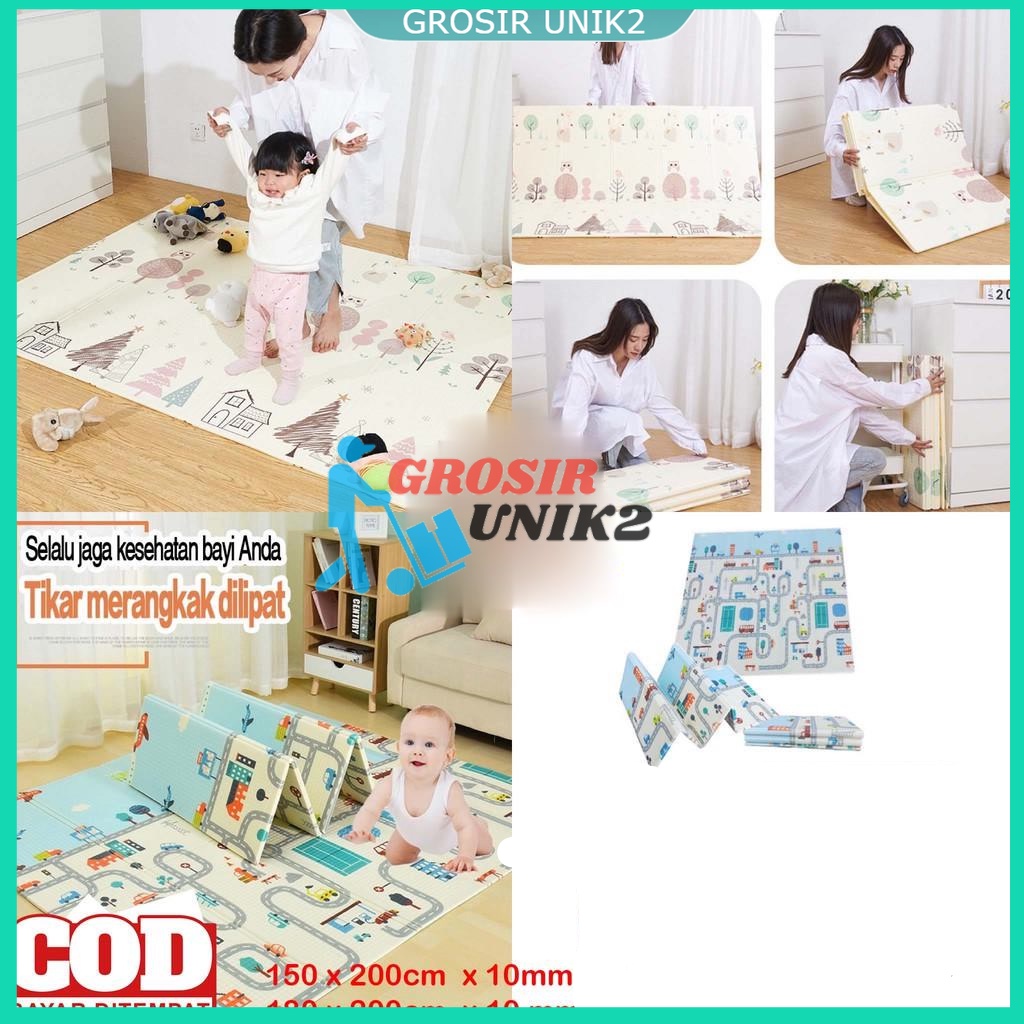 MATRAS IMPOR PLAYMAT IMPORT ( BONUS TAS ) DOUBLE PAD - MATRAS PLAYMAT PREMIUM - MATRAS BAYI grosir unik