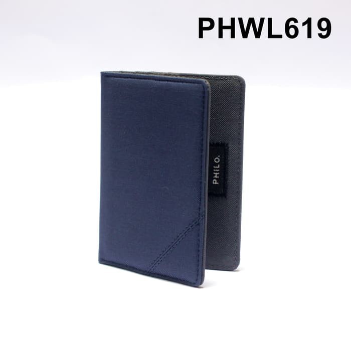 dompet kartu kain cordura model 8 slot kartu biru x abu - PHWL619