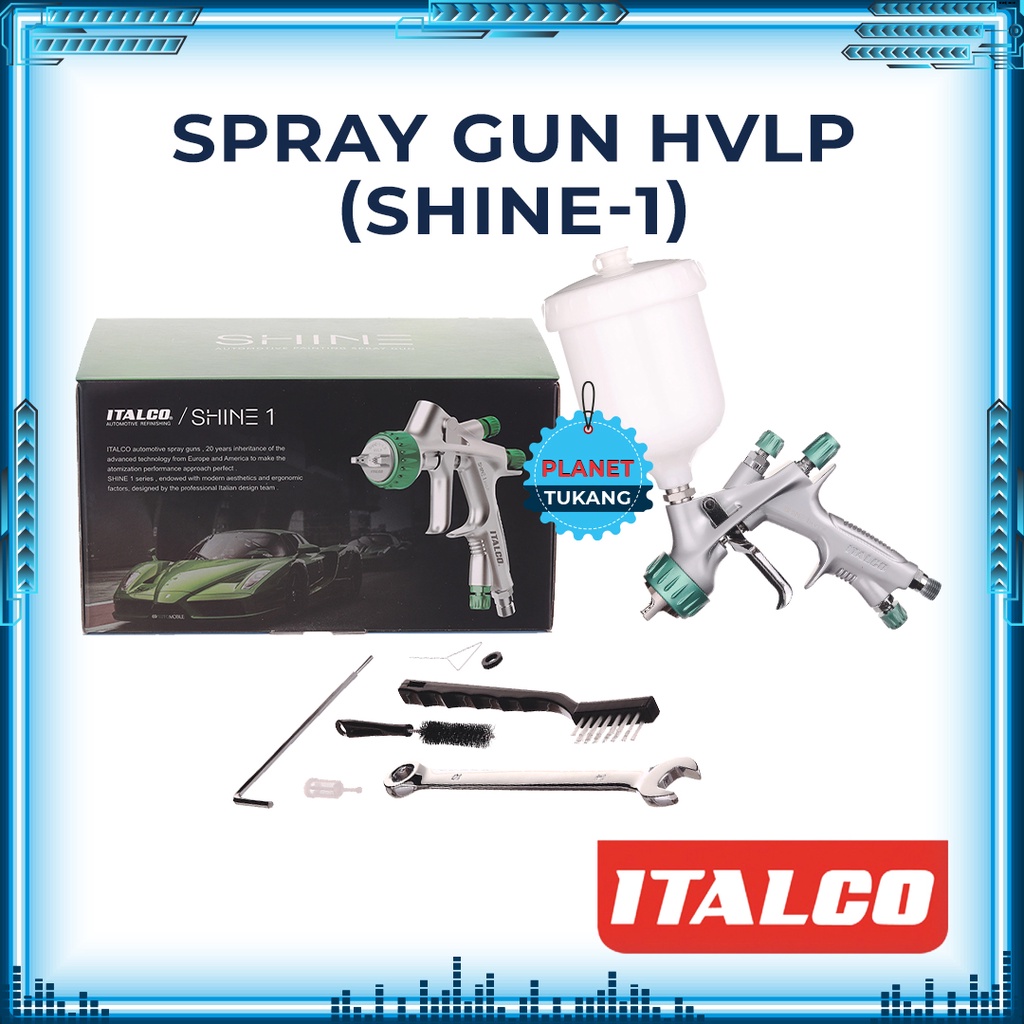 Spray Gun 1.3mm HVLP ITALCO SHINE-1 Pneumatic Professional Shine1 ORIGINAL