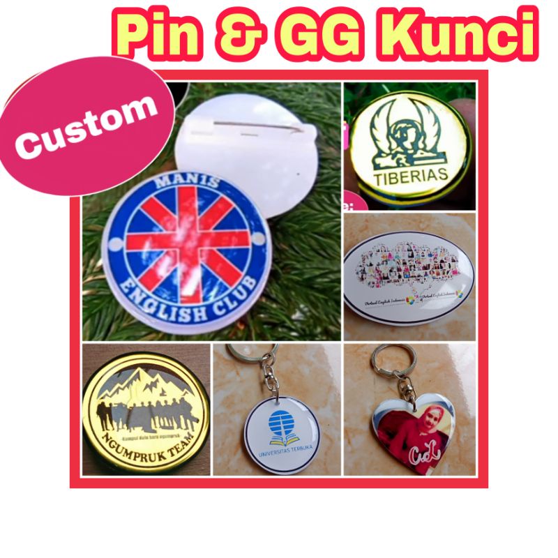 Pin &amp; Gantungan Kunci Custom, Komunitas, 1 Abad Gontor dll