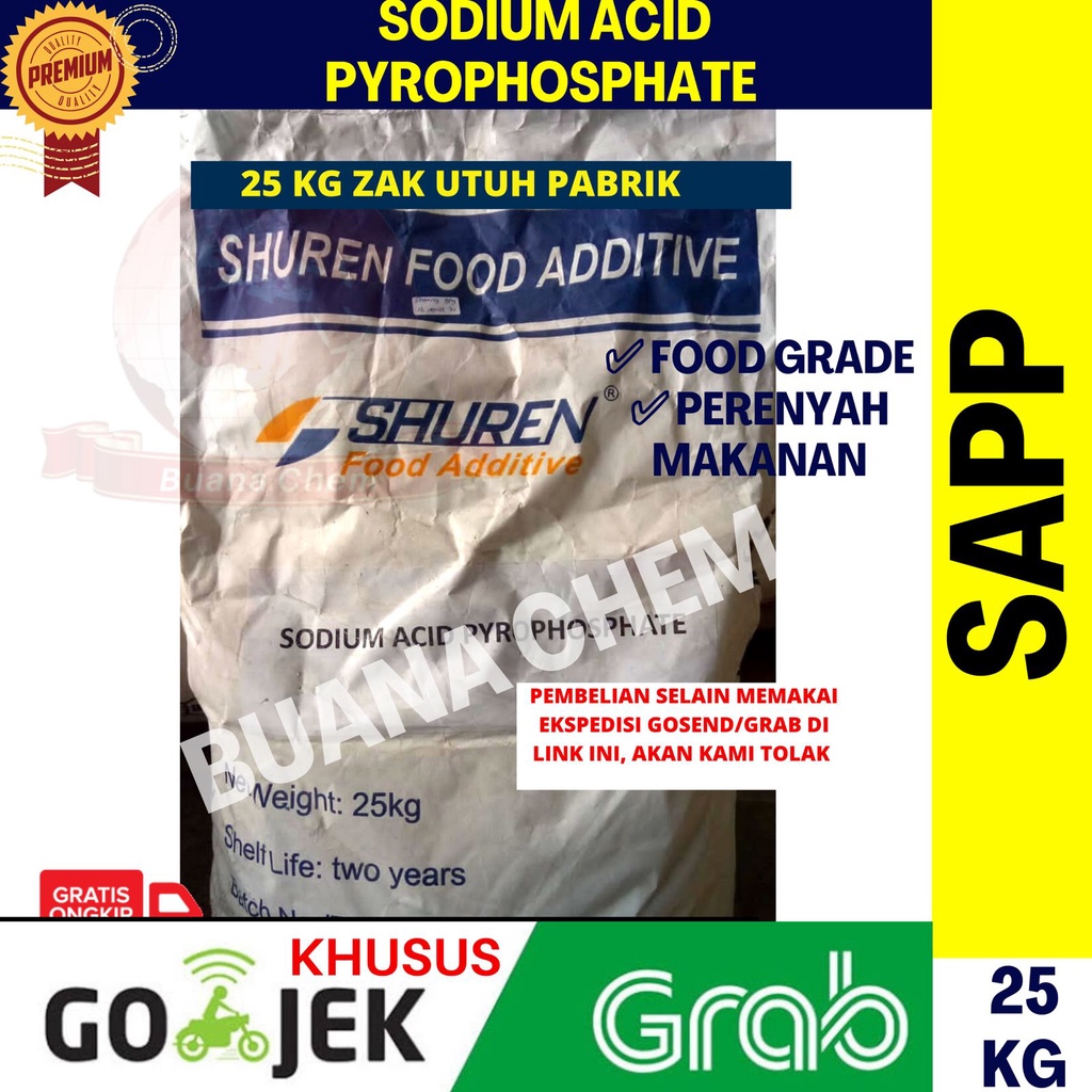 

Sodium Acid Pyrophosphate 25 KG ZAK KHUSUS GOSEND / SAPP / Perenyah Makanan