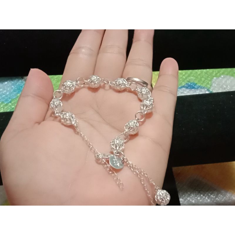 Barang import gelang lapis perak 925