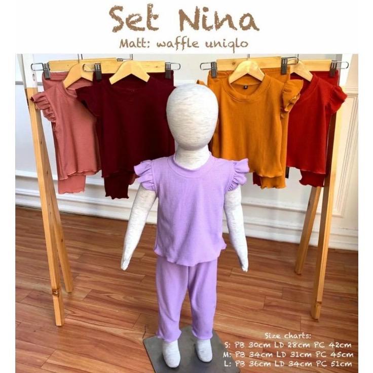 Setelan Anak Nina Set Original By Pineapple Kids Pakaian Anak Perempuan Mix Warna size 1-4 Tahun Ter