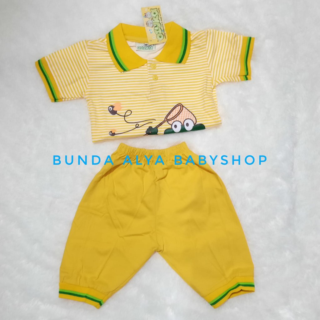 Setelan Baju/Kaos Anak Laki-Laki Lengan Pendek Motif KArtun 1 Tahunan - Setelan Anak Laki Usia 6 - 12 Bulan Katun Motif Kartun - Kaos Celana Set Anak Cowok SALE