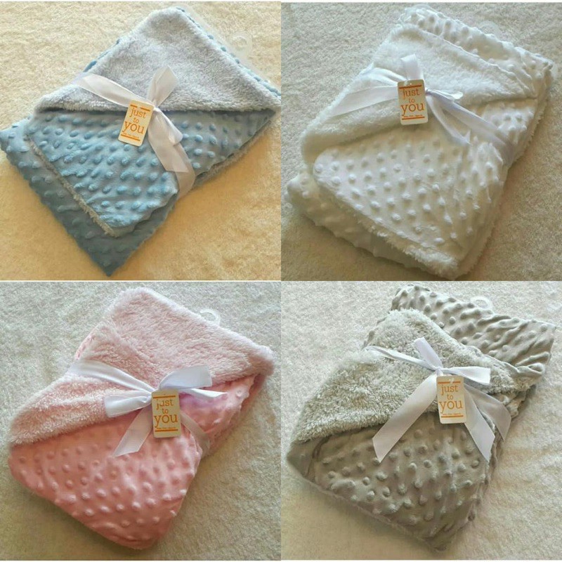 Just to You Baby Blanket SELIMUT BAHAN Lembut Motif / Polos Polkadot