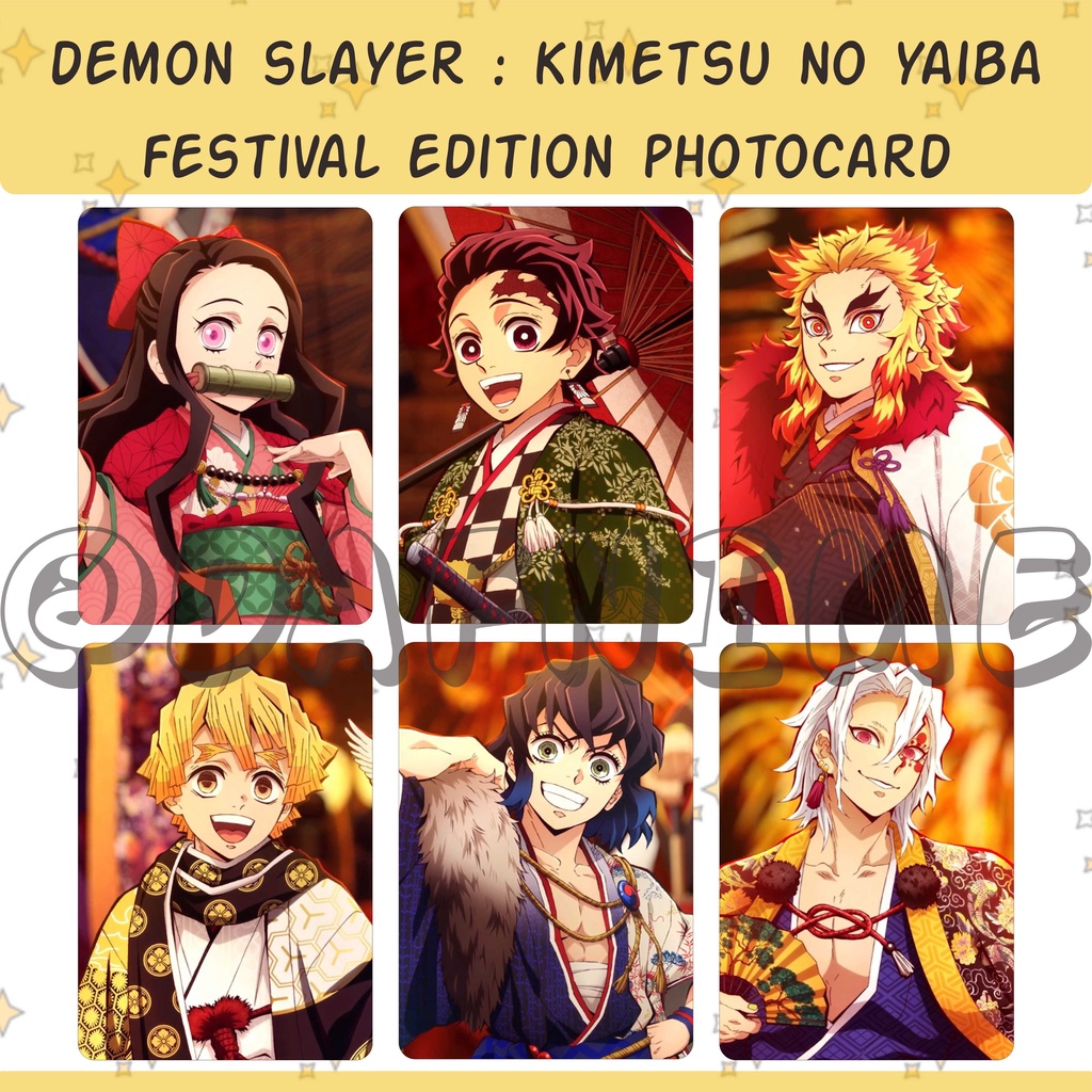 DEMON SLAYER KIMETSU NO YAIBA FESTIVAL EDITION PHOTOCARD ANIME