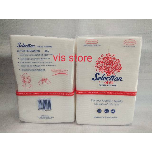 Selection Facial Cotton 50 gr kapas wajah kapas kecantikan