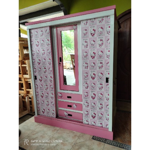 Almari Pakaian Anak / Almari minimalis / almari sliding / lemari pakaian