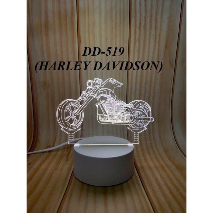 Lampu Hias Acrylic 3D Harley Lampu Hias Meja 3D